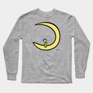 Moon and tenor sax Long Sleeve T-Shirt